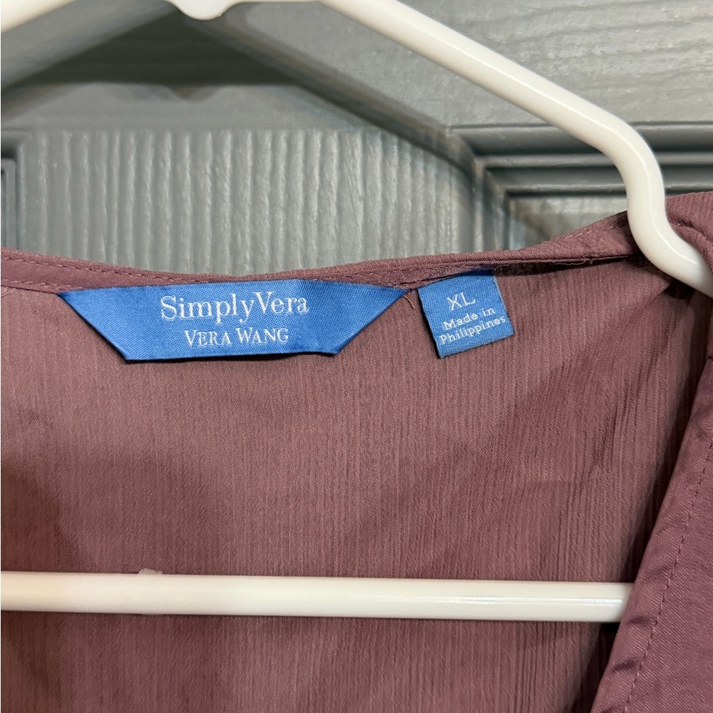 Simply Vera Vera Wang‎ Mauve Sleeveless Blouse - Picture 3 of 5